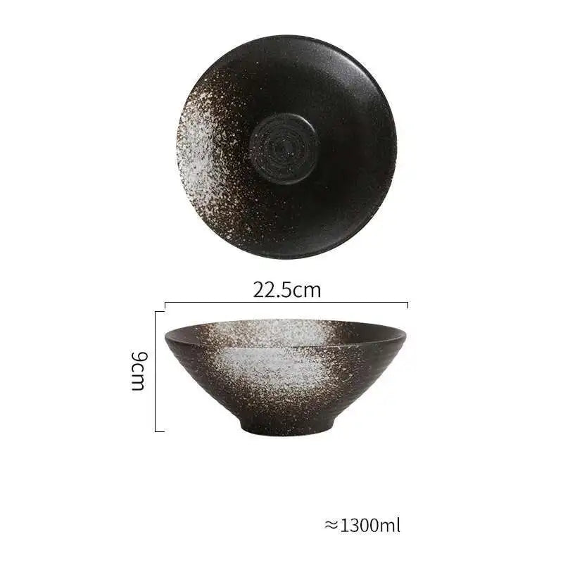 Japanese Ceramic Tableware Ramen Soup Noodle Bowls Commercial Bowl Home Restaurant Kitchen Dinnerware 7/8/9 Inch Oasis Select 9Inch Bowl E