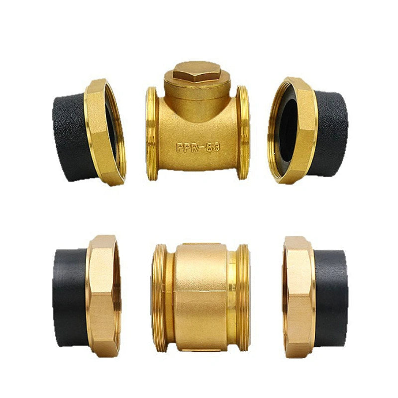 Brass PE Check Valve, One-way Valve, Double Union, Horizontal Double Connection, Horizontal/vertical, Double Hot Melt Oasis Select