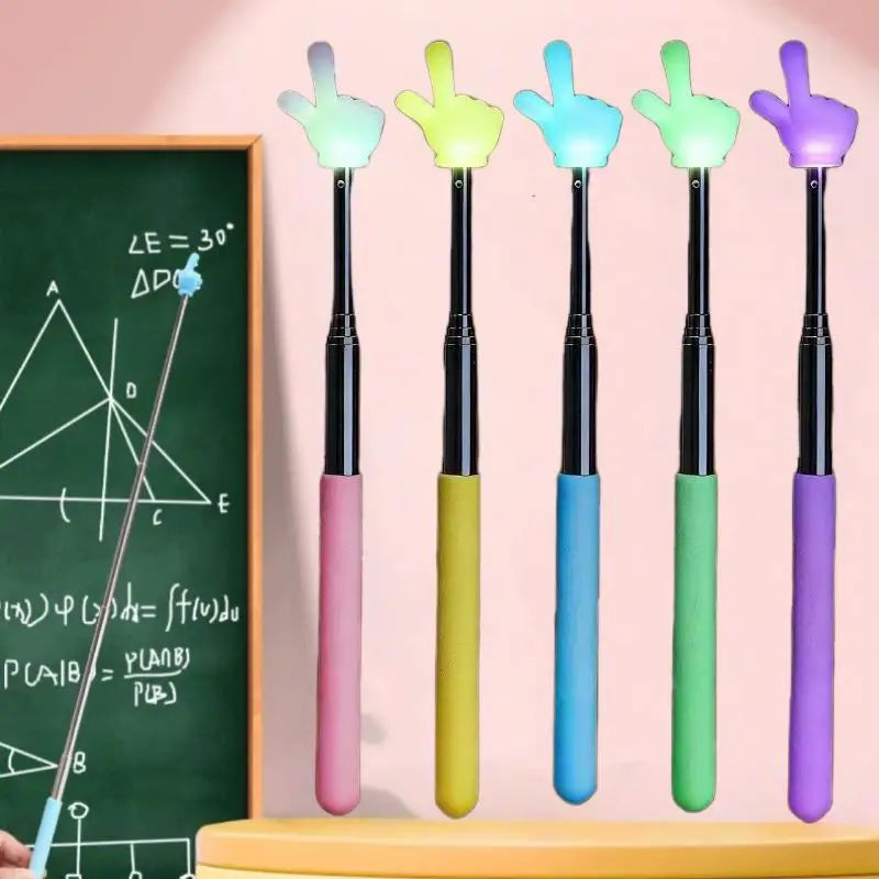 5/10Pcs Glow-In-The-Dark Retractable Finger Reading Stick For Reading,Teaching Stick Finger Reading Stick School Office Supplies Oasis Select
