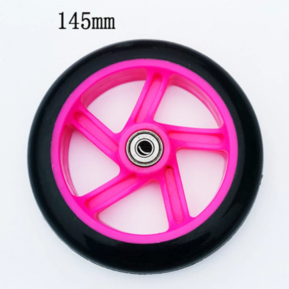 Wheel Scooter Wheel 6 Inch 6In Wheel Accessories No Noise No Slip Push/Kick/Stunt Replacement Scooter Front Wheels Oasis Select black-pink