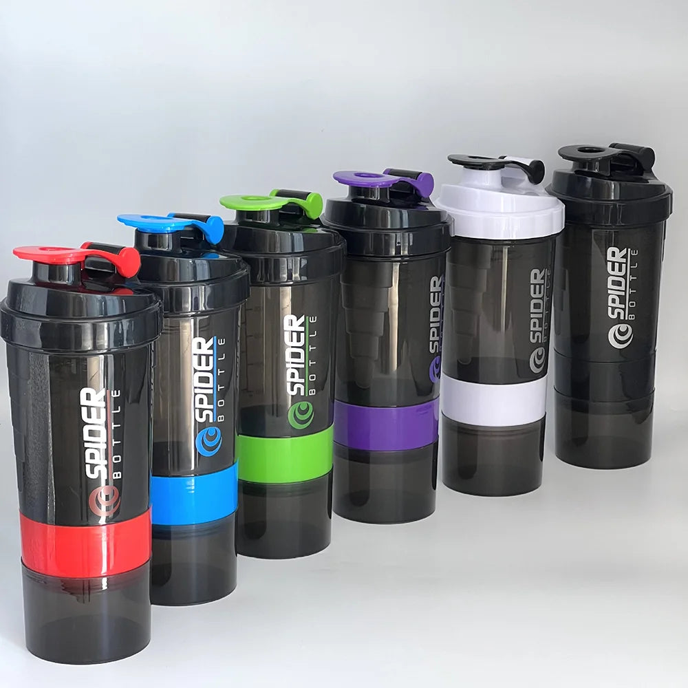 3 Layers Shaker Protein Bottle Powder Shake Cup Large Capacity Water Bottle Mixing Cup Body Building Exercise Mixing Bottle Oasis Select