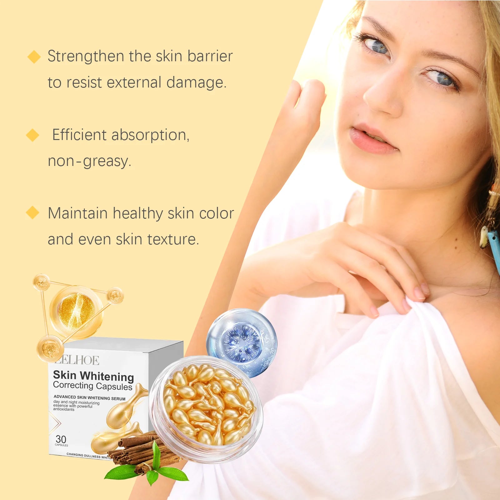 Vitamin E Brightening Serum Capsules – Dark Spot Corrector