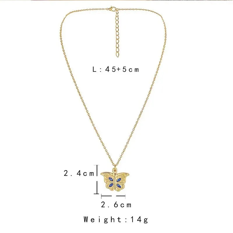 Butterfly "I Love You" Locket Pendant Necklace for Women Pendant Necklace Oasis Select