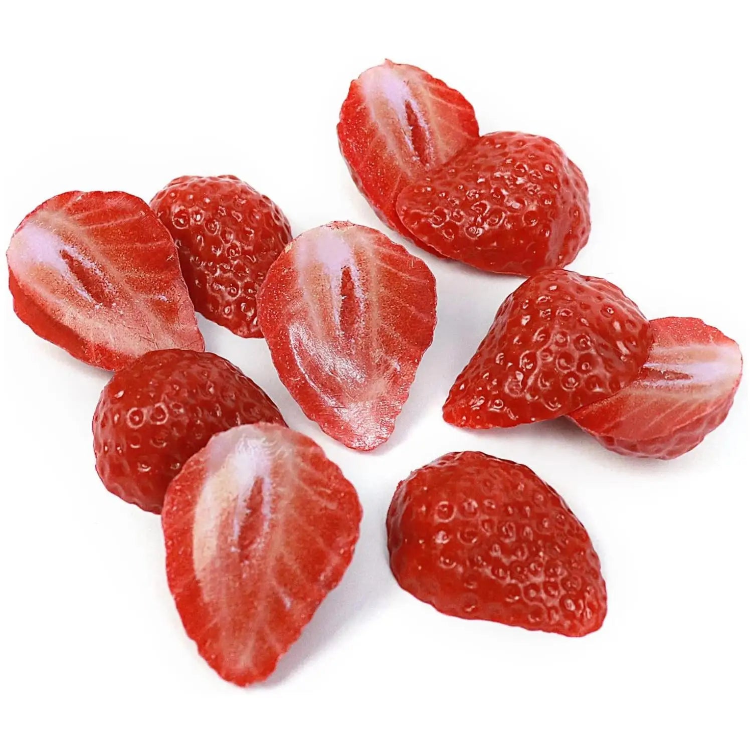 Artificial strawberry petals, fruit decorations, party, table and vase filling, photography props (10 petals) Oasis Select