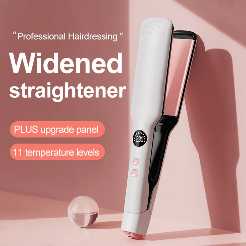 URGGU Wide Plate Hair Straightener – Oil Coating & PTC 60W