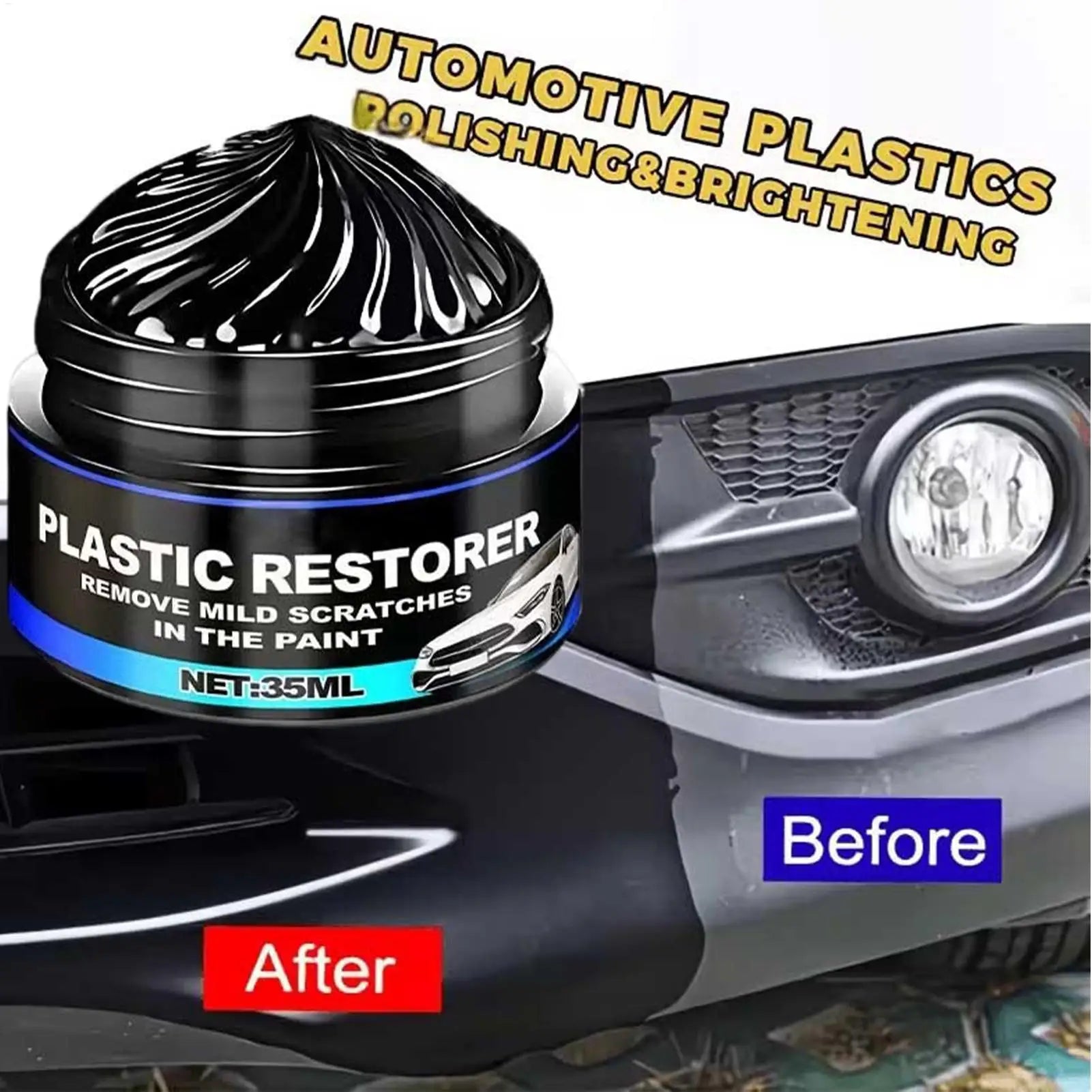35ml Tire Polishing Paste Protective Polishing Powerful with Sponge Tire Wax Black Wheel Shine for Car Sedan RV Truck Automotive Oasis Select