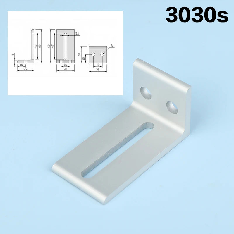 1/2Pcs Aluminum Profile Frame Support Brackets Layer Plate Outer Side Fixing Parts Compatible with 2020 3030 4040 Oasis Select