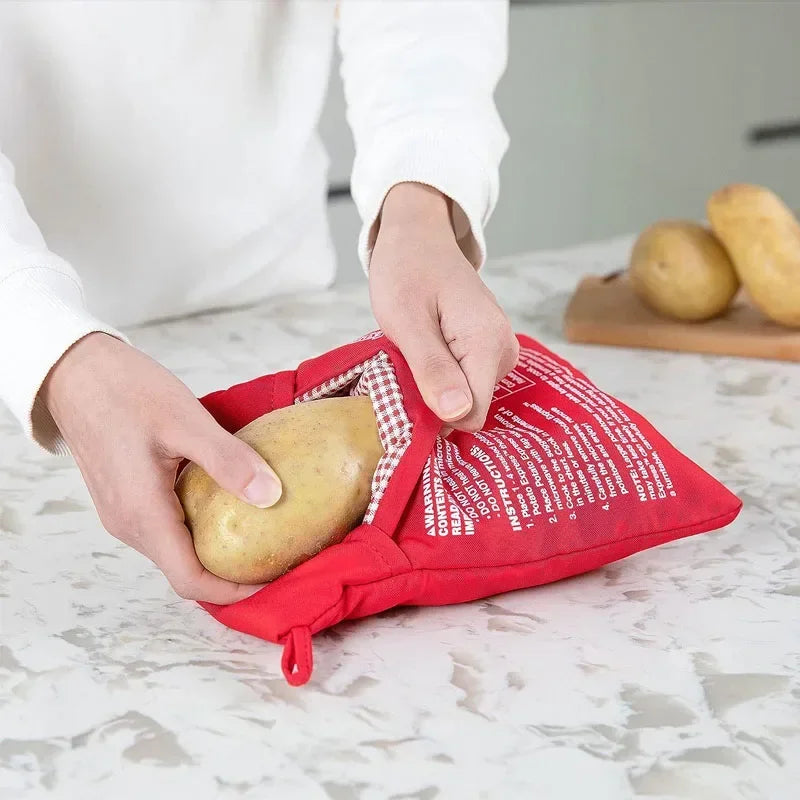Baked Potato Microwave Bag - Reusable Pouch and Potato Cooker for Perfect Potatoes in 4 Minutes - Quick & Easy Kitchen Gadget Oasis Select