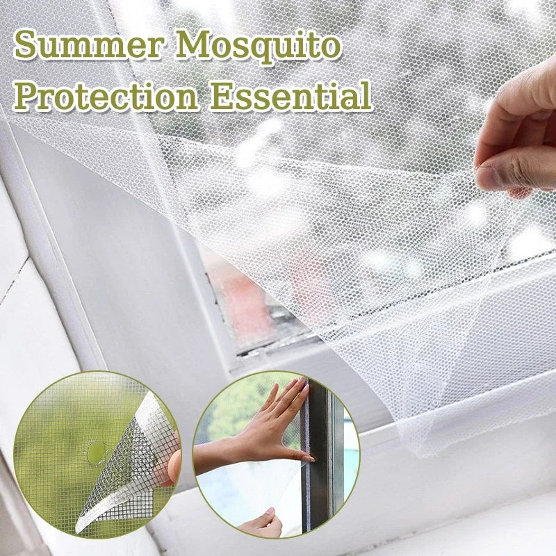 1-10PCS Thickened Polyester Mosquito Net Screen Self Adhesive with Velcro Simple Invisible Window Screen for Home Oasis Select