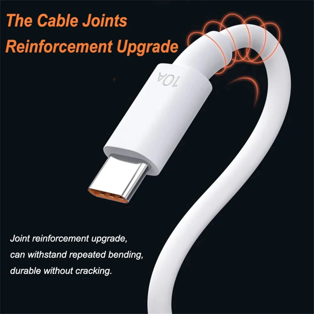 100w Fast Charging USB Type C Cable Data Sync Wire for Mobile Phones Compatible with Huawei P30 Xiaomi Realme Samsung Poco X6 Oasis Select