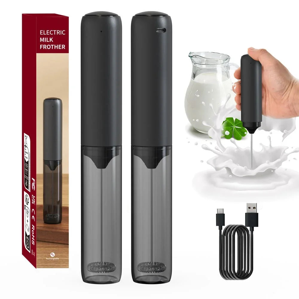 GUOHE Electric Milk Frother USB-C Rechargeable Silent Whisk