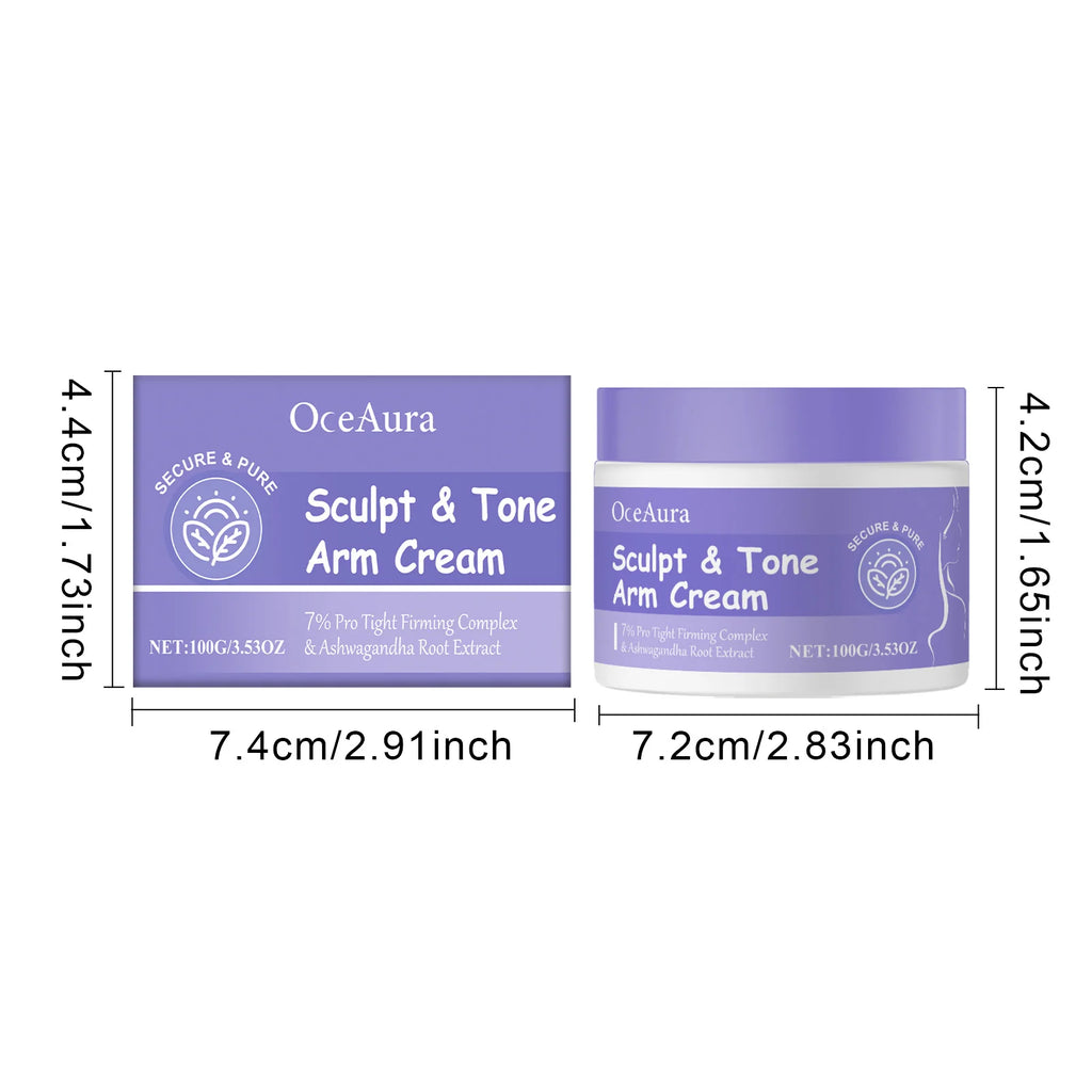 Sculpt & Tone Arm Firming Cream Remove Wrinkles Lifting Skin Anti Sagging Arm Massage Tightening Fast Shipping Body Care Cream Oasis Select