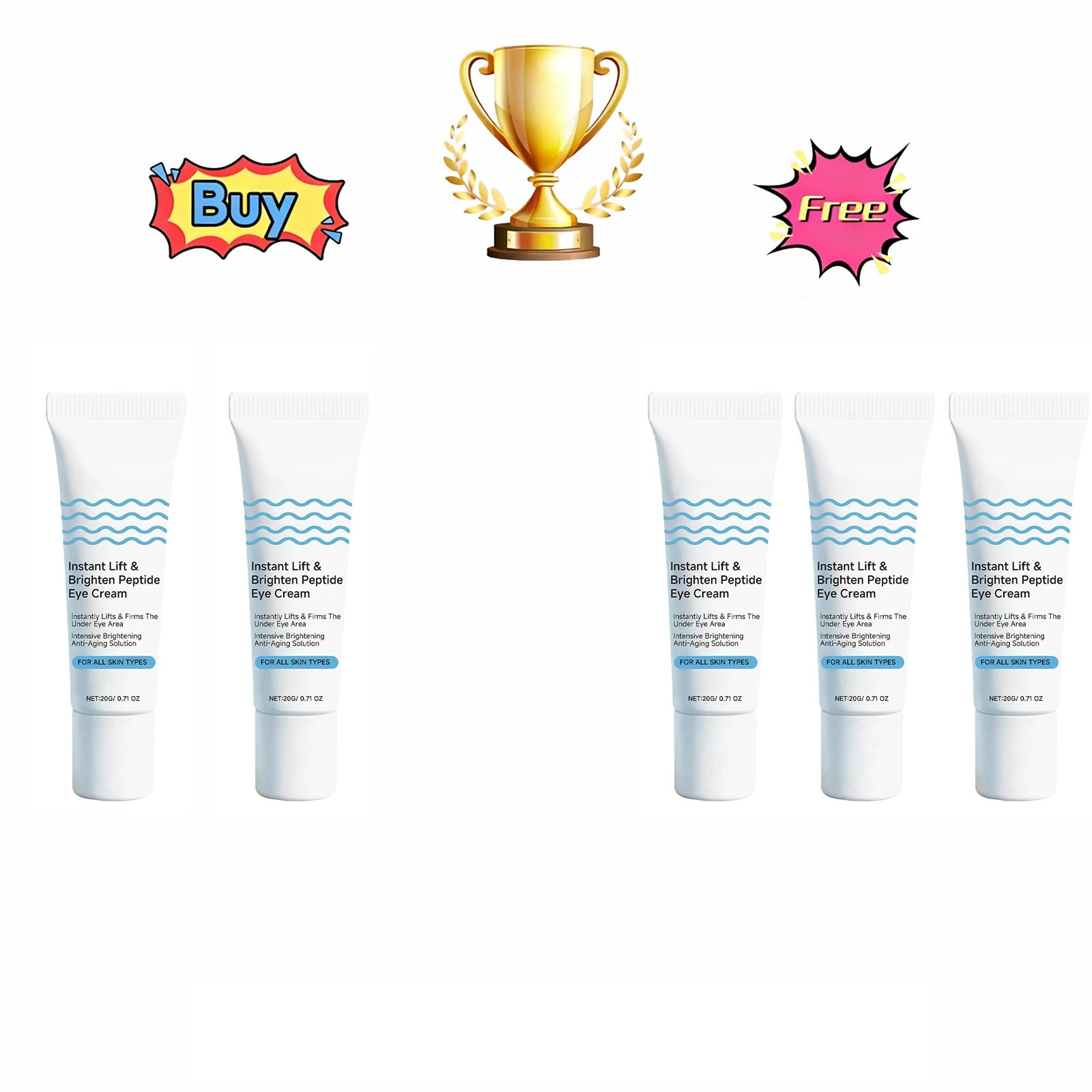 Peptide Eye Cream – Hydrating, Firming & Brightening | 20g Peptide Eye Cream Oasis Select Buy 2 Get 3 Free