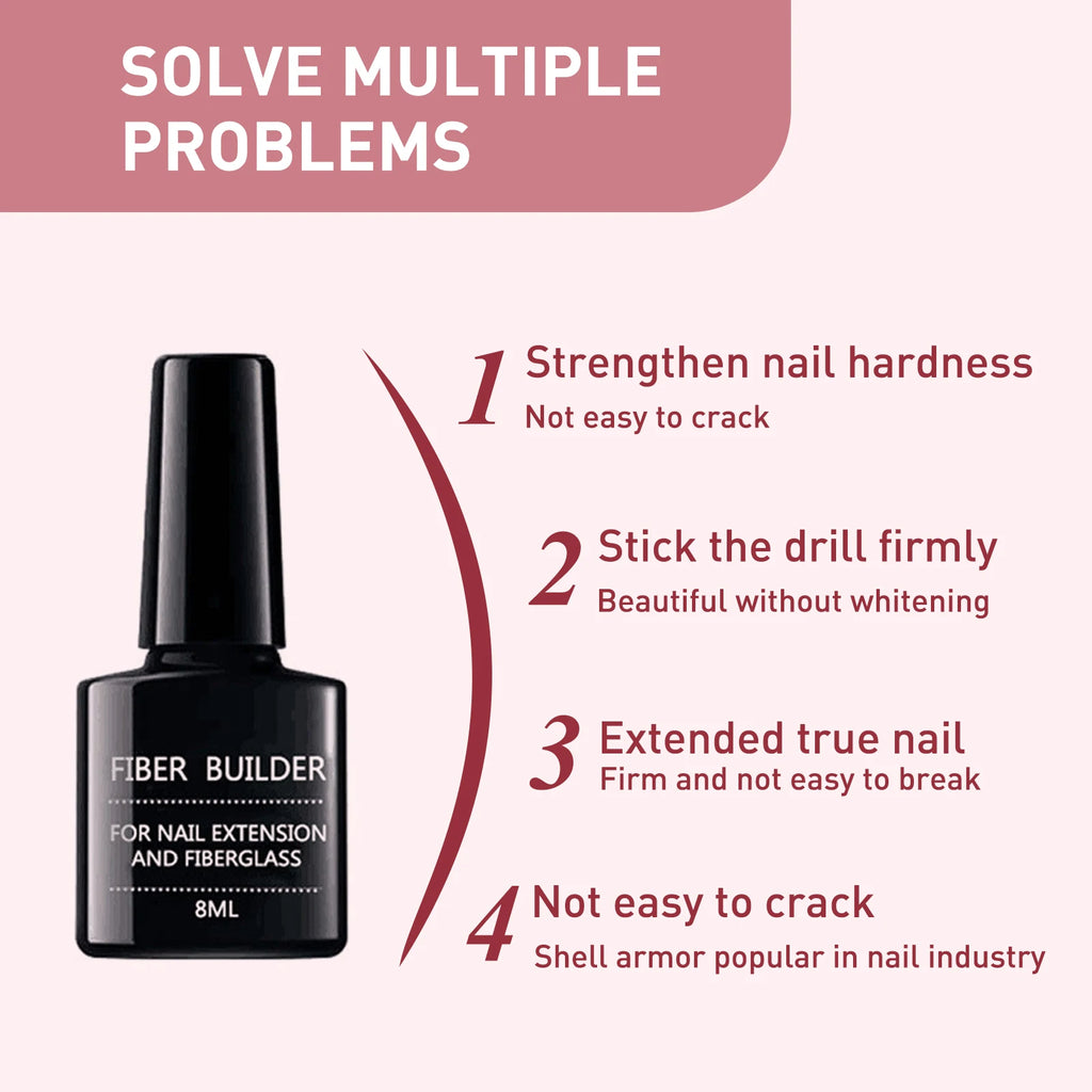 Fiber Builder Nail Extension Set – Strengthen & Shape Nails 8ml