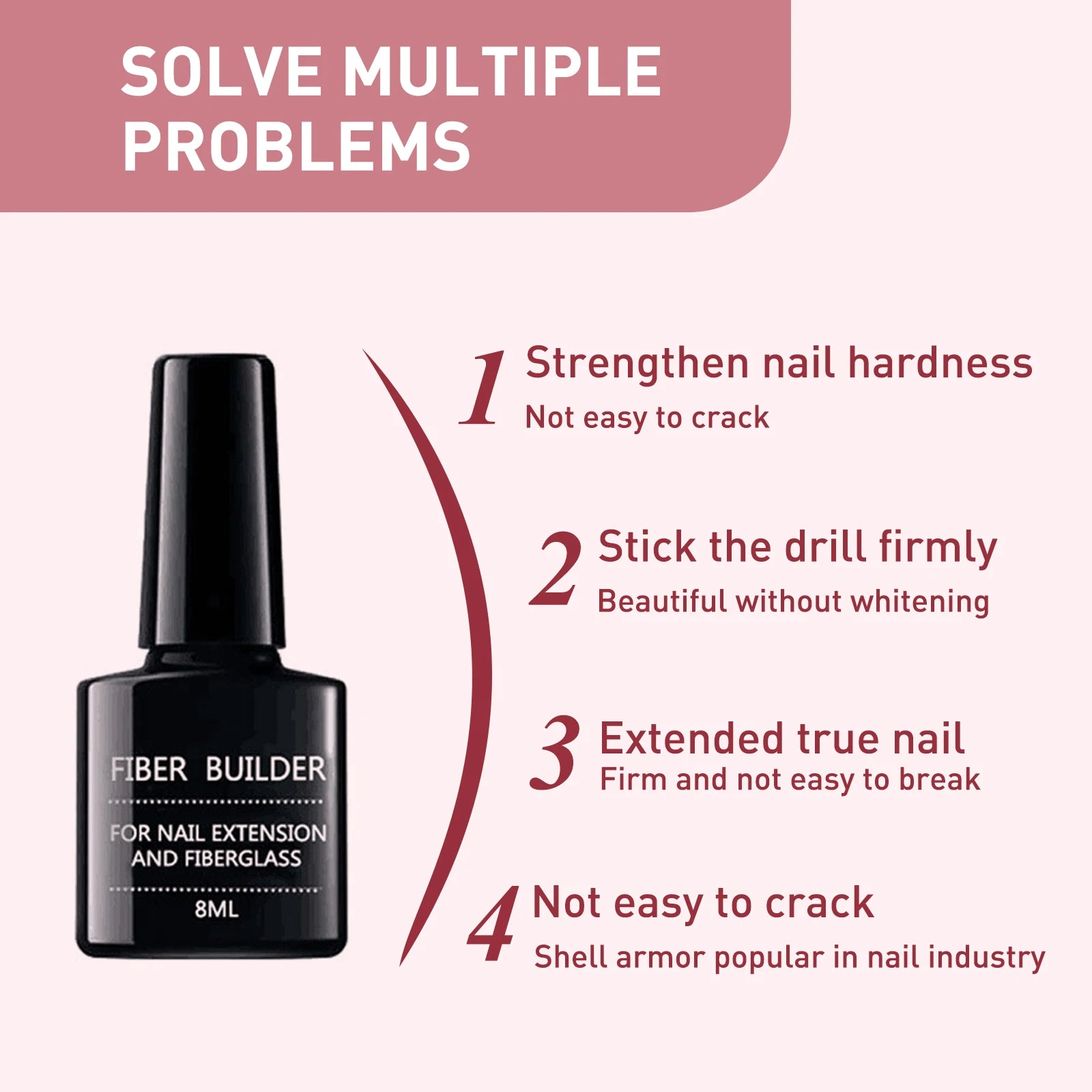 Fiber Builder Nail Extension Set – Strengthen & Shape Nails 8ml