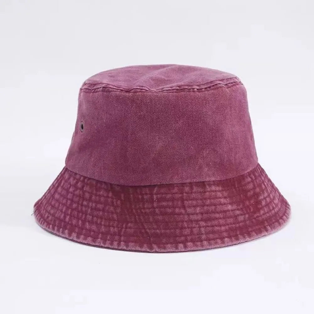High Quality Unisex Cotton Bucket Hats Solid Color Summer Sunscreen Panama Hat Multicolors Outdoor Fisherman Hat Oasis Select 16