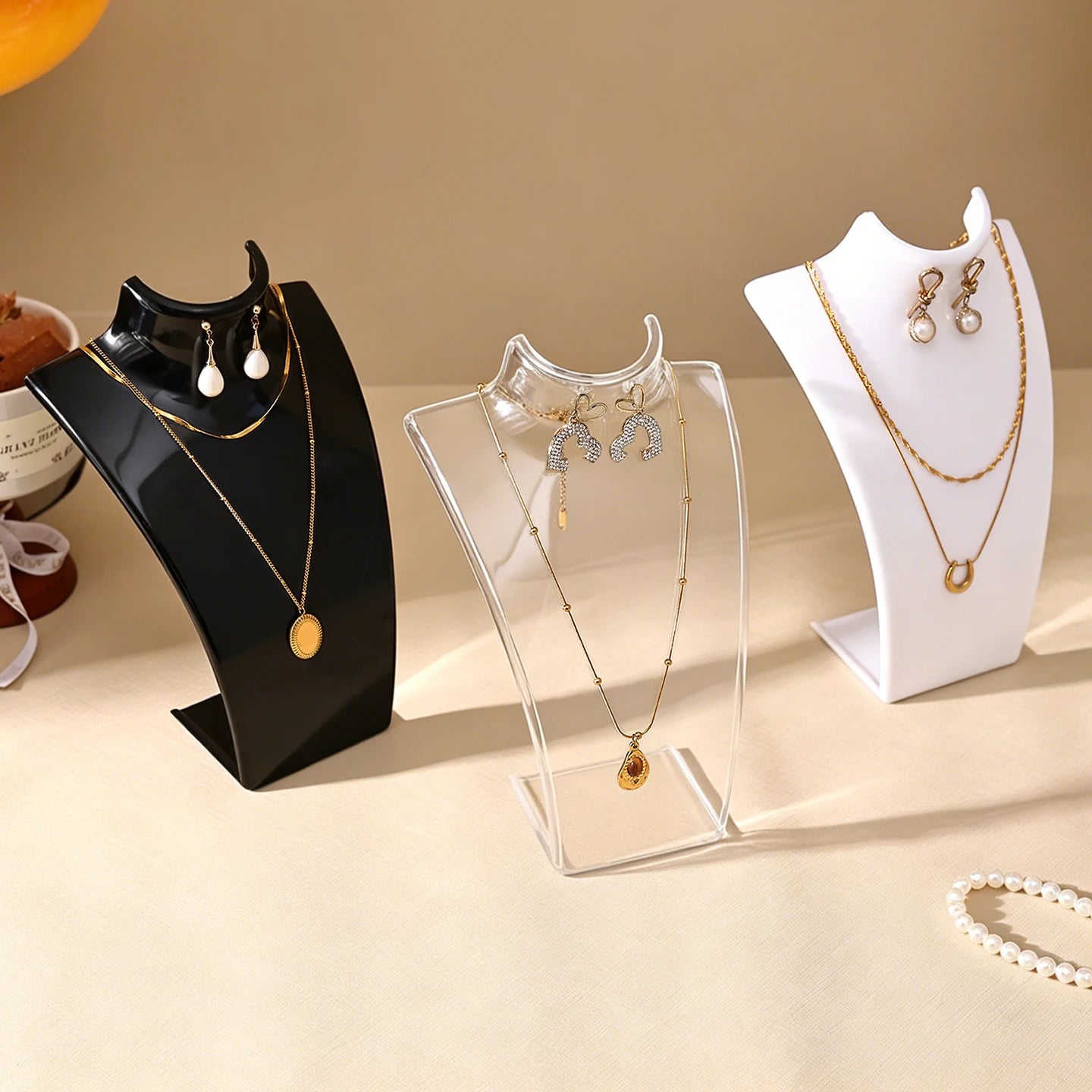 1 Portrait Jewelry Display Stand Vertical Necklace Earring Storage Stand, Jewelry Store Home Display Stand Perfect Holiday Gift Oasis Select