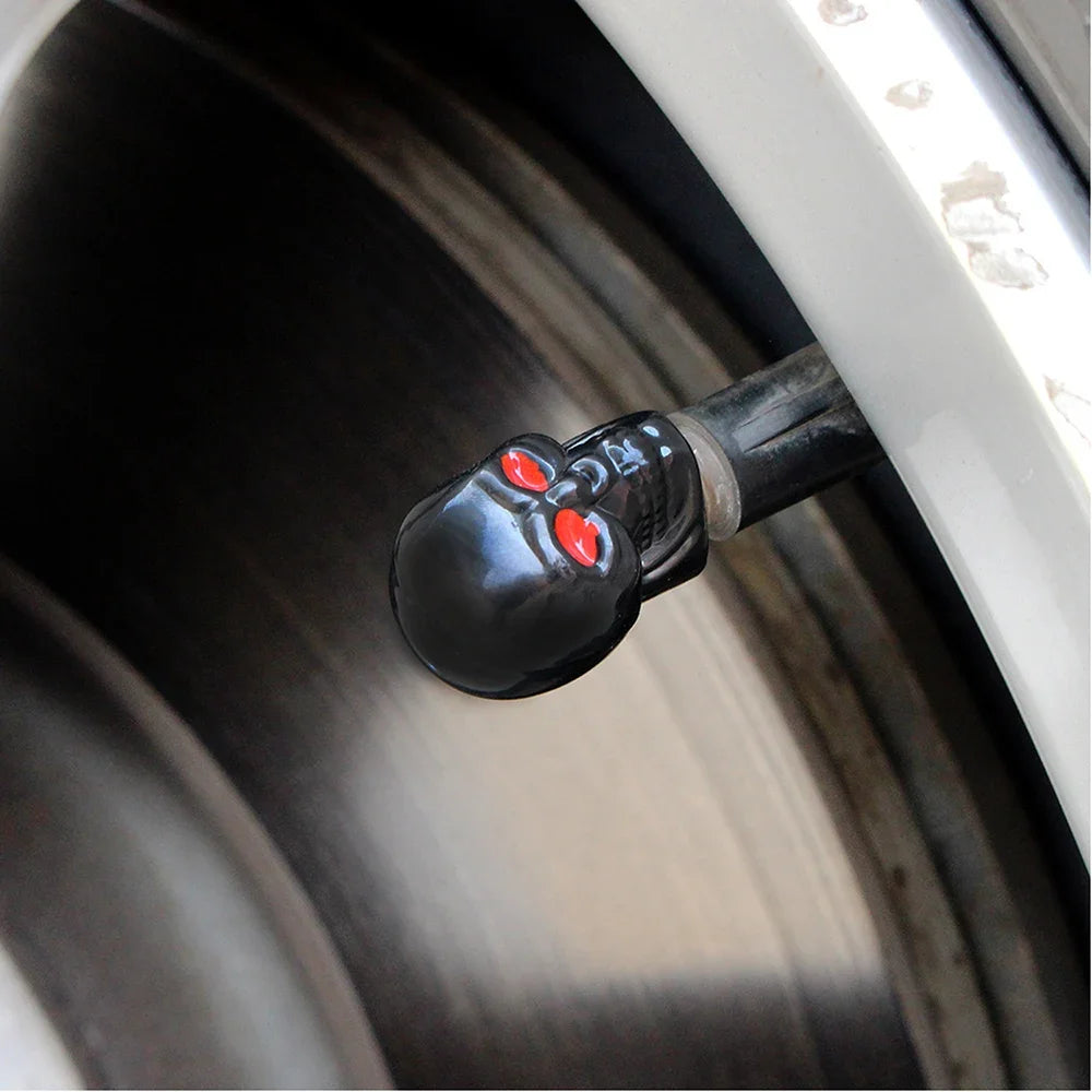 Skull Valve Caps ABS Car Wheel Plugs For Alloy Wheels Tire Valve Cap Auto Valve Cover For Cars Motorcycles Bikes Oasis Select