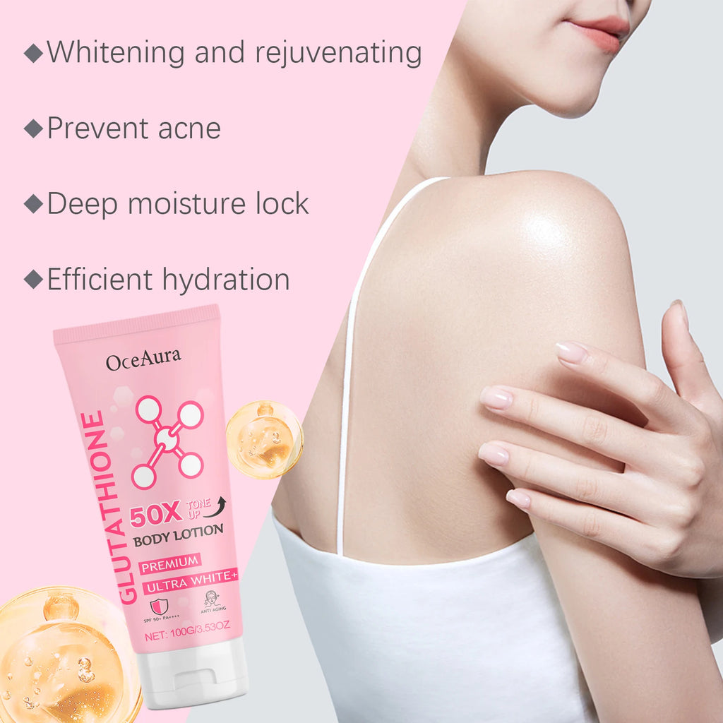 Glutathione Body Lotion Brightening Hydrating Revitalize Even Skin Tone Improve Skin Dry Rough Dullness Moisturizing Body Lotion Oasis Select