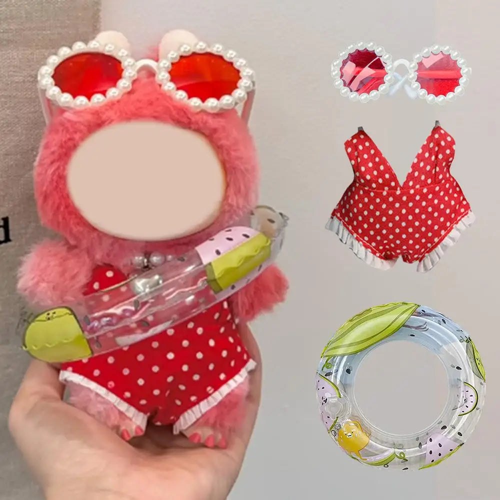 Swimsuit For 17cm Dolls Bikini Swimming Ring Sunglasses Generation Doll'S Clothes Summer Swim Set Dolls Accessories Oasis Select