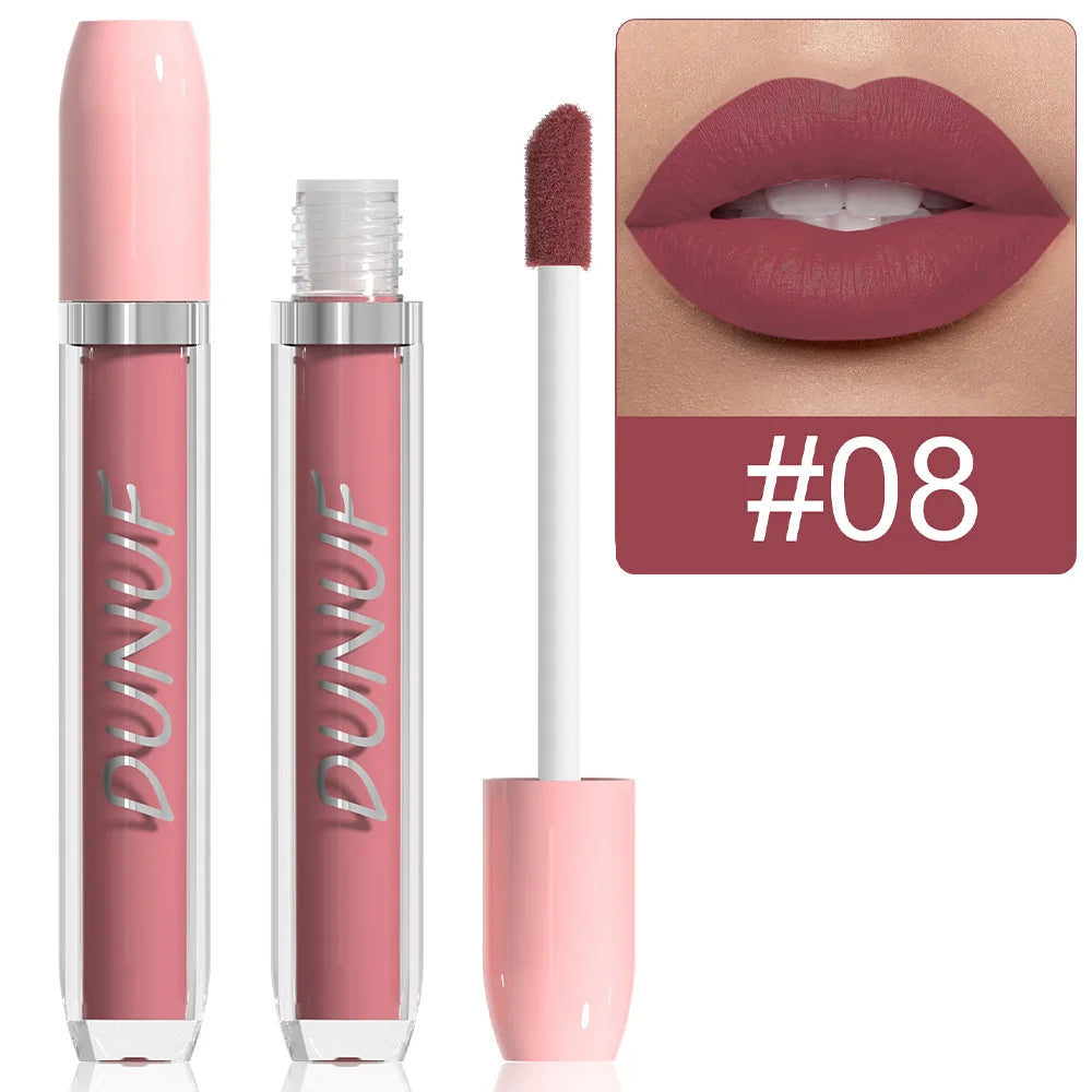 Matte Lip Gloss Lipstick, High Pigment Waterproof Velvet Long Lasting Purple Bright Red Deep Red Nude, Y2K Valentine's Day Gifts Oasis Select 08
