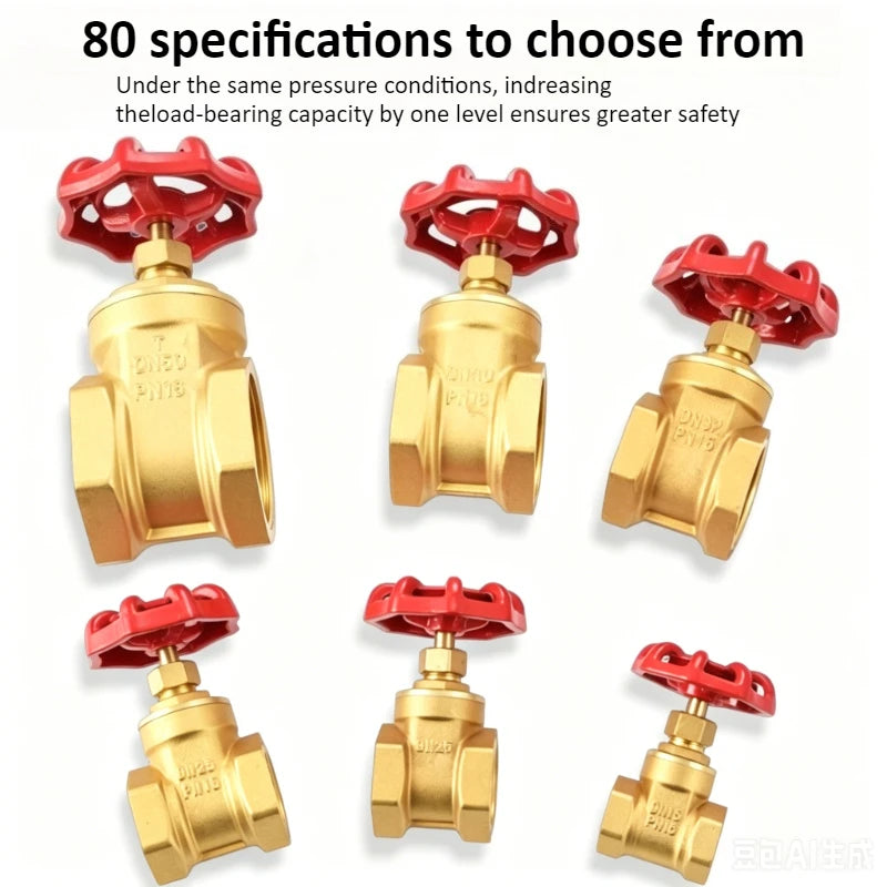 1/2 "3/4" 1 "bidirectional Brass Gate Valve Manual Water Meter DN15 20 25 32 40 50 Water Valve Internal Thread Switch Valve Oasis Select