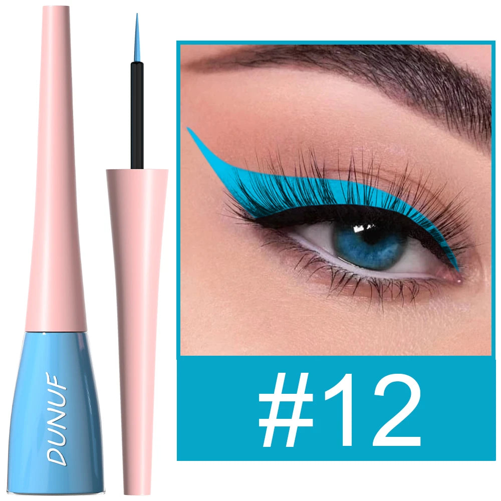 DUNUF 1 Pcs Waterproof Long-Wearing Liquid Eyeliner - Smudge-Resistant, Transfer-Proof, Perfect For Creating Dramatic Looks Oasis Select 12