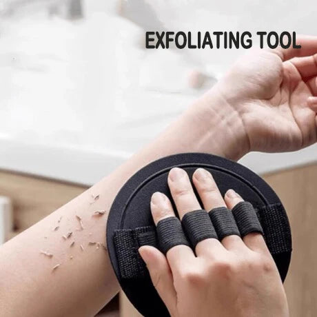 Body Exfoliating Bath Brush-Circular Scrubber for Dead Skin Removal, Painless Shower Tool, Moisturizing Bathing Towel, Skin Care Oasis Select