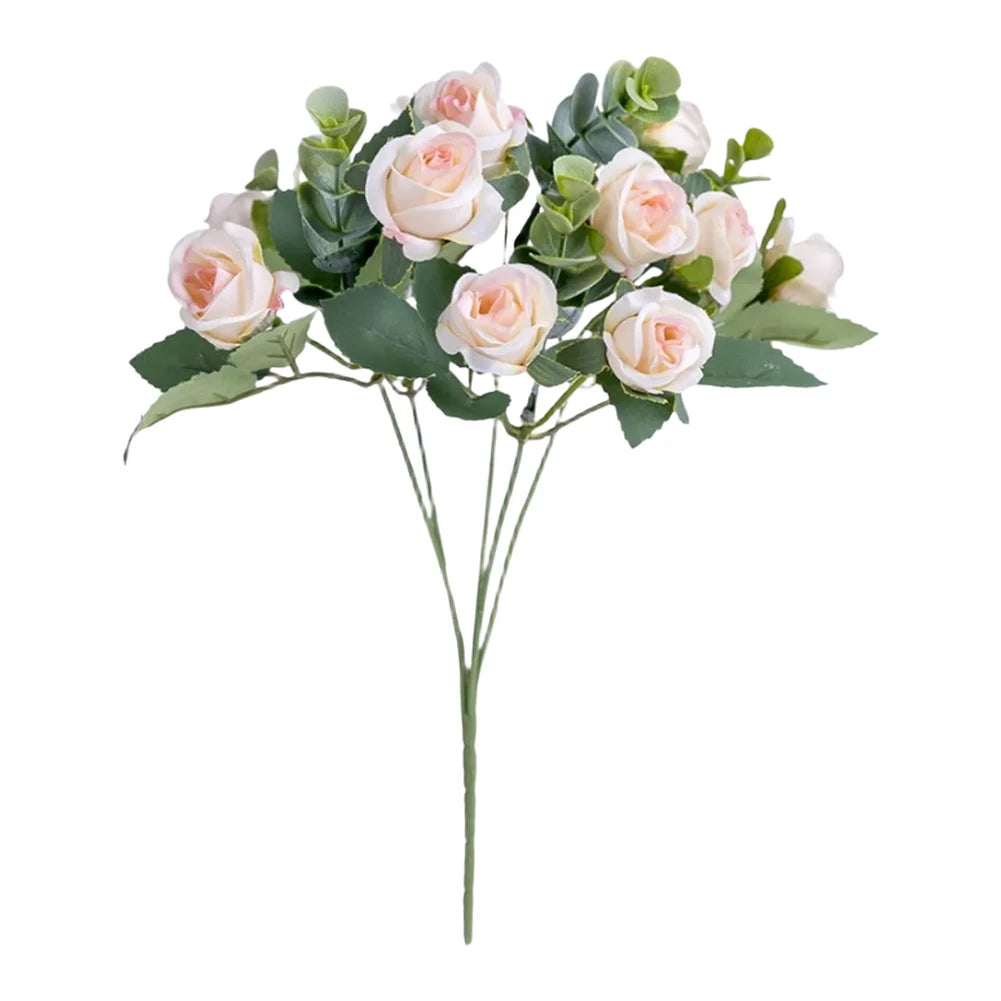 Artificial Eucalyptus Rose Bouquet Plastic Silk Flower For Wedding Home Party Garden Decoration Arrangement Supply Oasis Select Sparkling Wine