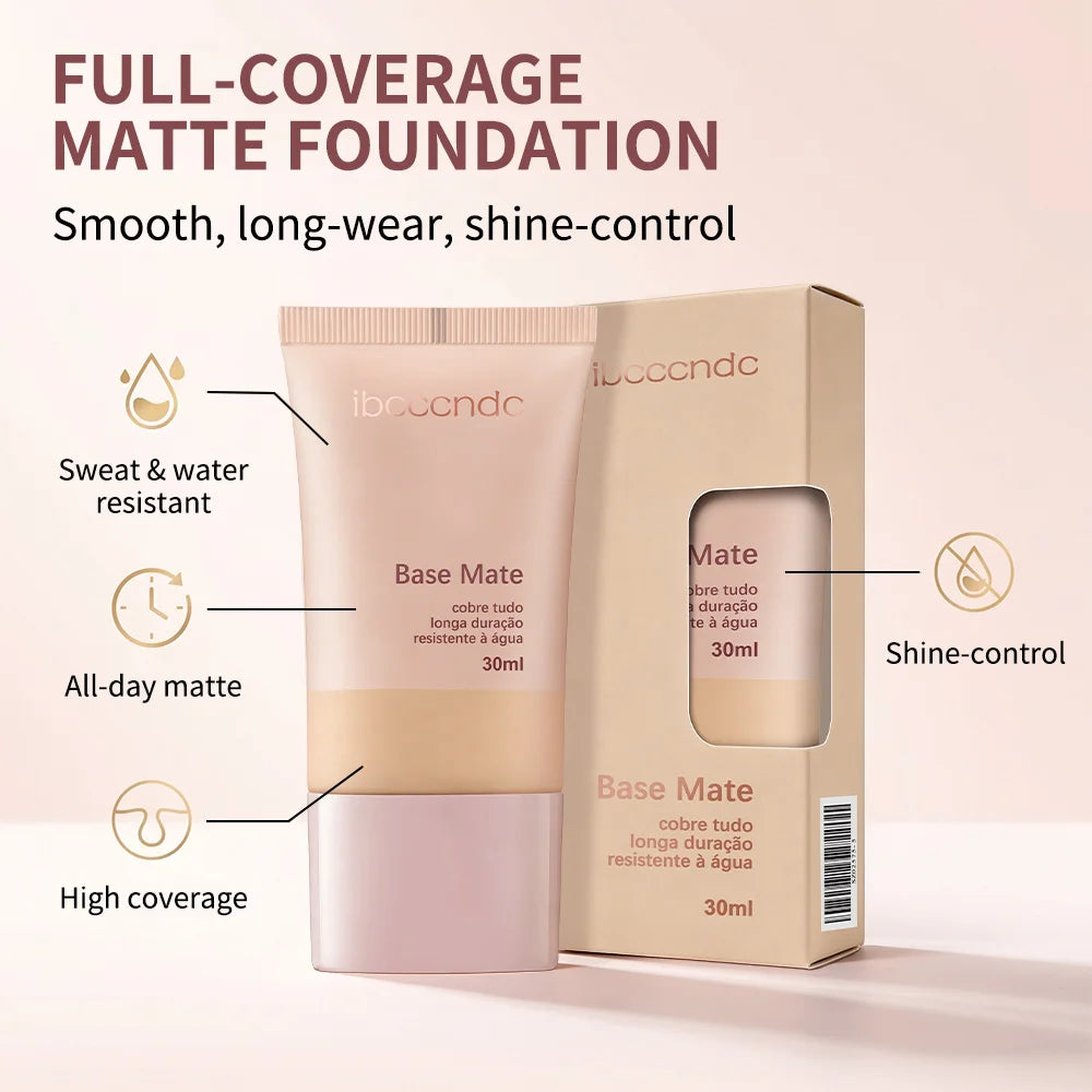Matte Foundation Natural Coverage Smooth Skin-Friendly Deep Skin-Nourishing Long-Lasting & Waterproof Gentle Cares Foundation Oasis Select