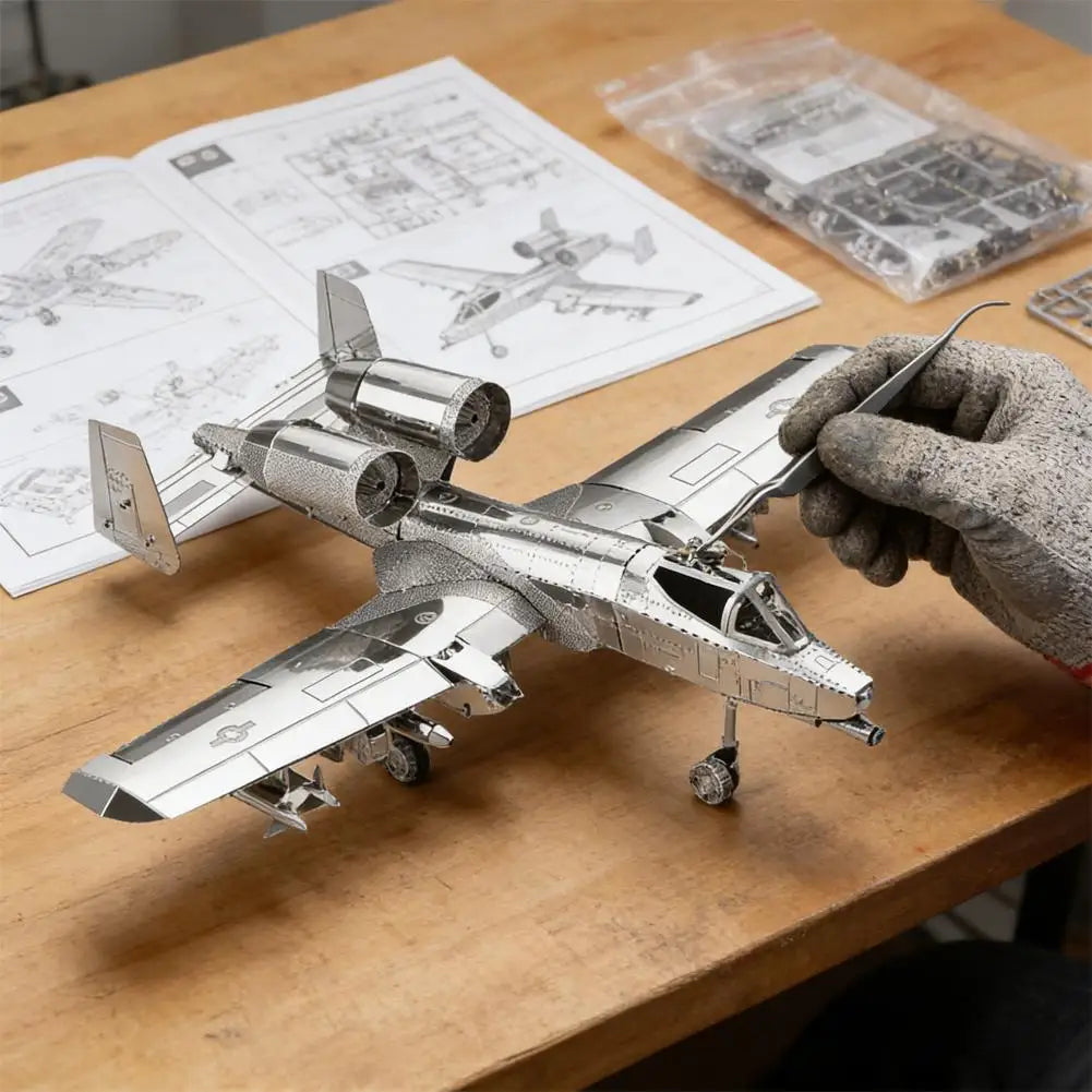 3D Metal Aircraft Model Kit – DIY Military Airplane Puzzle