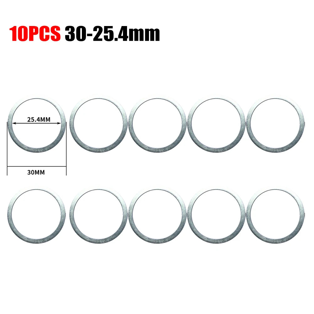  10pc Circular Saw Blade Reducing Rings Conversion Set For Ring 16/20/22/25.4/30/32MM Cutting Disc Grinder Woodworking Tools Oasis Select 30-25.4MM