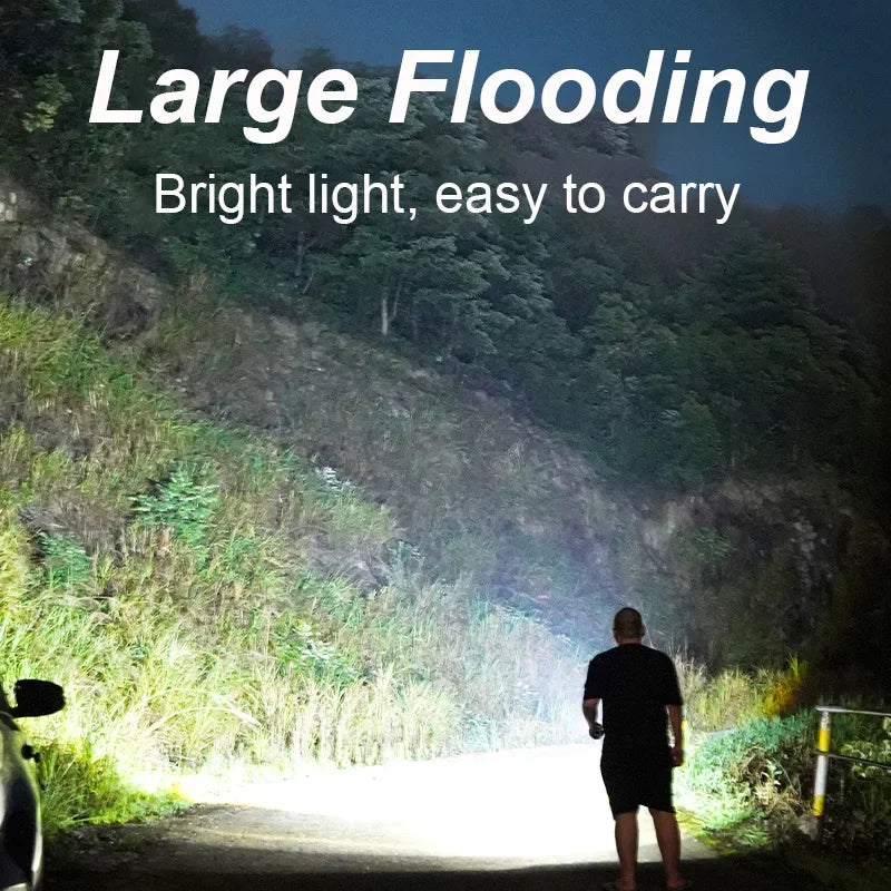 2024 New Multifunctional COB Flashlight Ajustable Angle LED Outdoor Torch Portable Keychain Light Magnetic Camping Warning Lamp Oasis Select
