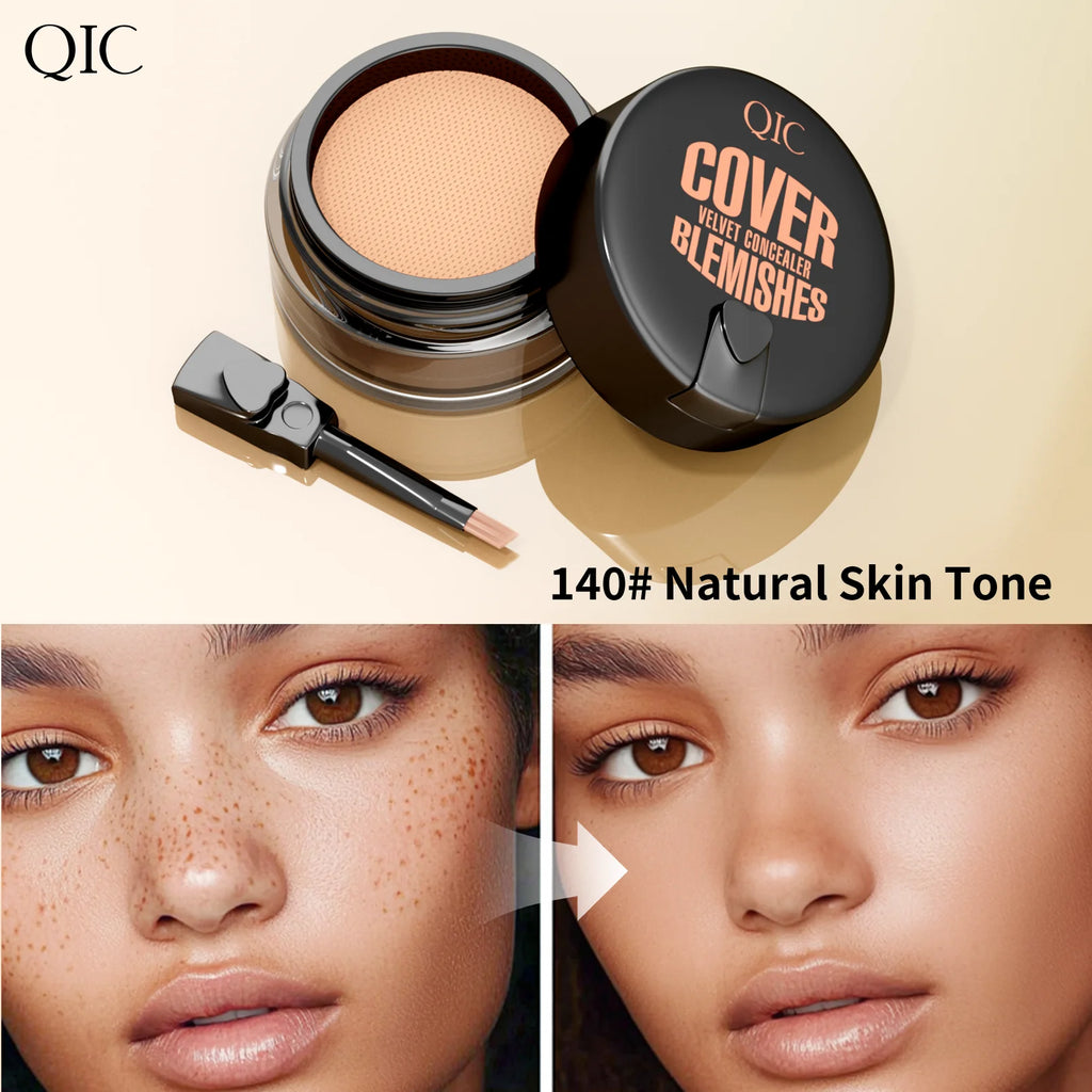 QIC Full Coverage Waterproof Concealer Cream – All Skin Types