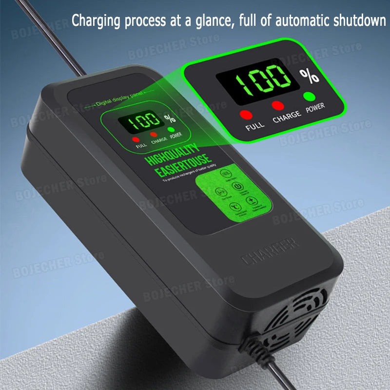 Newly Upgraded Lithium Battery Charger 36V 42V / 48V 54.6V 2A 5A Digital Display Power Supply Adapters DC5525 With Fan EU Plug Oasis Select
