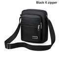 Men's Nylon Waterproof Crossbody Bag – Multi-Pocket Shoulder Crossbody Shoulder Bag Oasis Select Black 4 zippers
