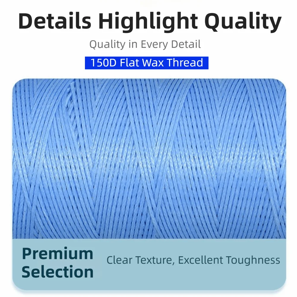 150D Waxed Leather Sewing Thread 0.8mm 260M Hand Stitching Leather Craft Thread Oasis Select