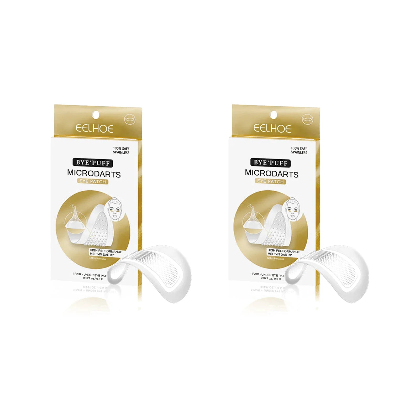 Hyaluronic Acid Microneedle Eye Patches Reduces Dark Circles & Puffiness Fade Fine Lines Under Eyes Nourishes Delicate Eye Skin Oasis Select 2 pairs