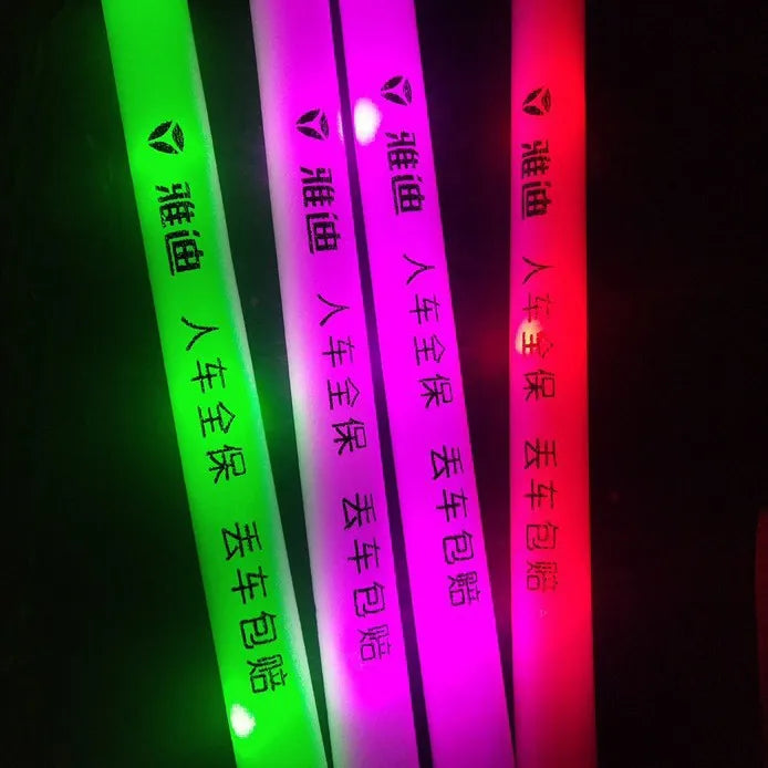 Silver Sponge Glow in The Dark Flash Stick - Colorful & Customizable Party Decoration Glow Stick Oasis Select