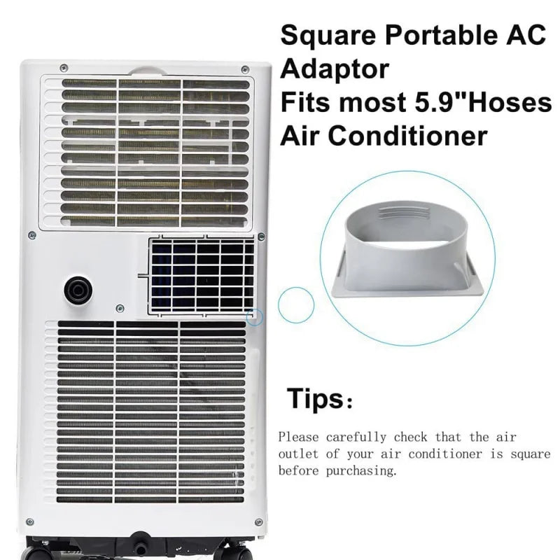 Portable AC Exhaust Hose Connector | Dual Duct Vent Adapter