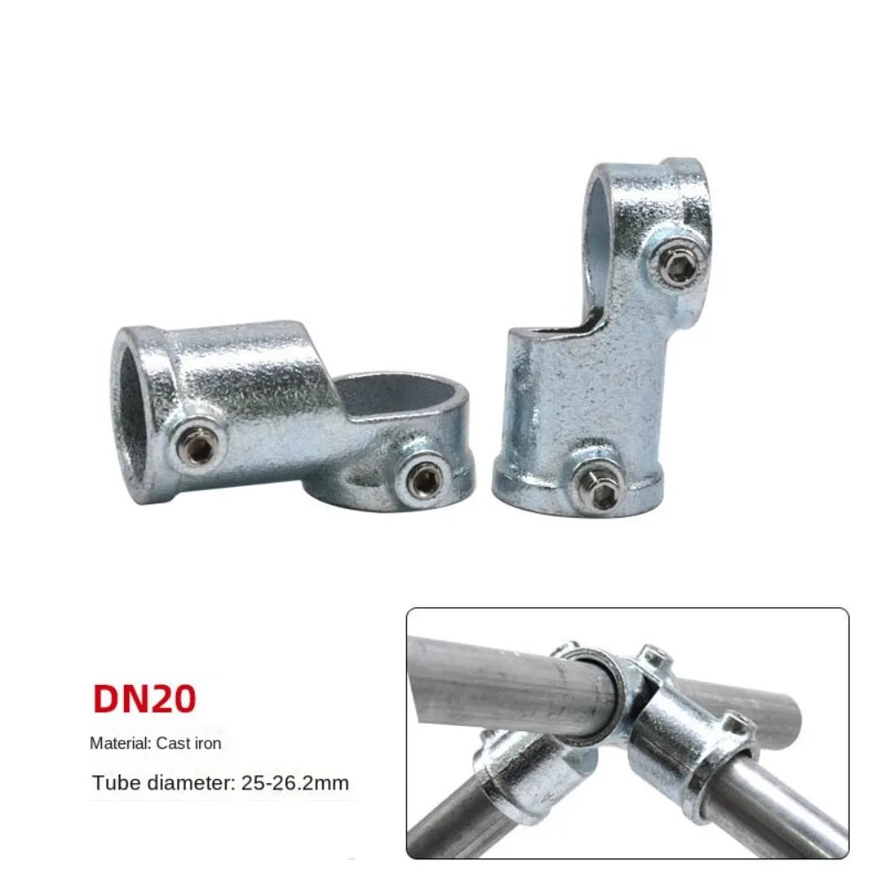 New 1\2''/3\4" Pipe Fitting Connector Aluminum Alloy Steel Fixed buckle Frame Fasteners DIY Corner Circular Pipe Connector pipes Oasis Select 3-4---H