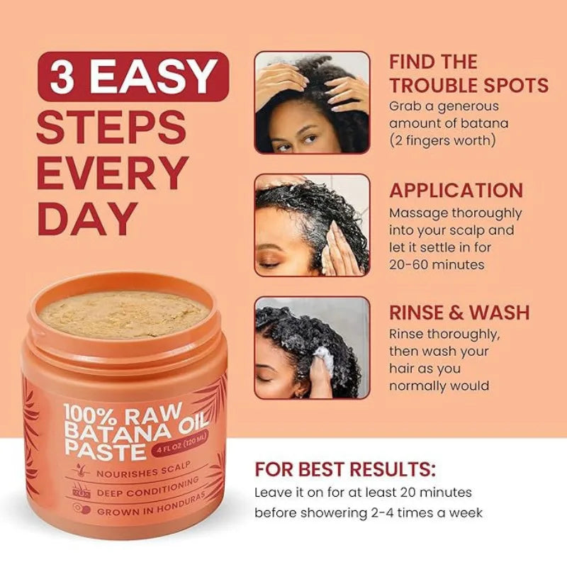 Organic Raw Batana Oil for Hair Growth 100% Pure,Thick and Strong Natural Hair mask Cold Pressed Cosmetic Scalp Mask for Men Oasis Select 1pcs