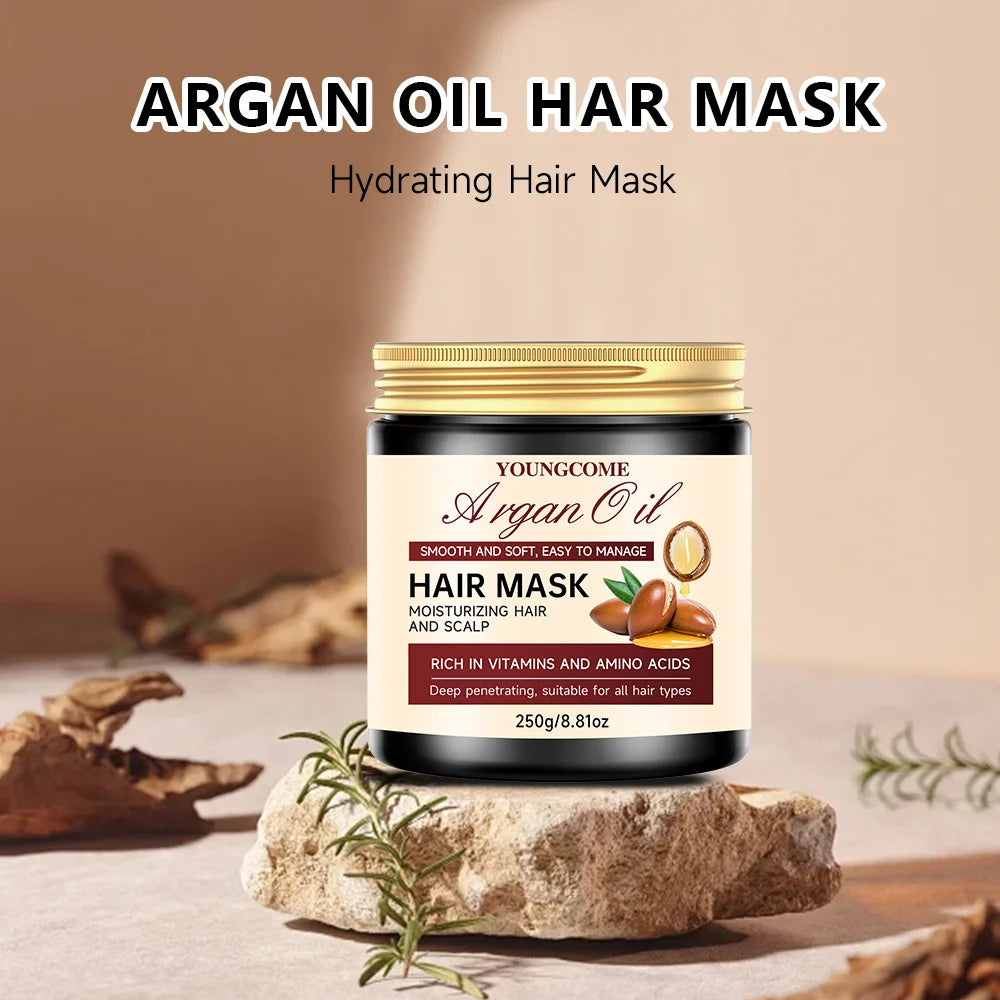 Argan Oil Hair Mask – Keratin, Collagen & Frizz Control | 250g