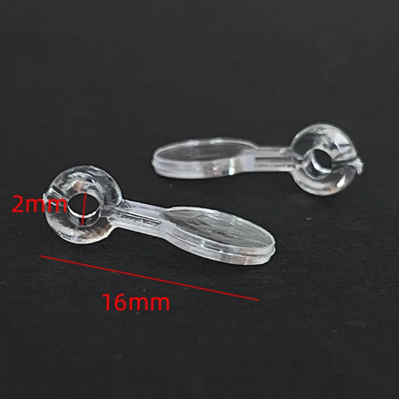 100pcs Clear Hair Rope Setting Buckles Clasp Hair Tie Base Setting Findings for Women DIY Tie Bow Jewelry Accessories Making Oasis Select White 16mm