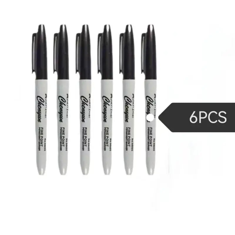 1Set Black Permanent Marker Pens, Fine Tip, Waterproof, Quick Drying Outlining Drawing Pen Marker Pen Oasis Select A3
