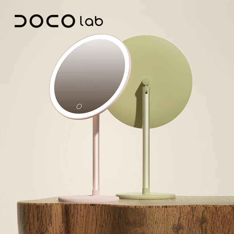 DOCO Makeup Mirror Desktop Adjustable LED Light High Quanlity Metal Texture Perfect for Gift Giving Oasis Select