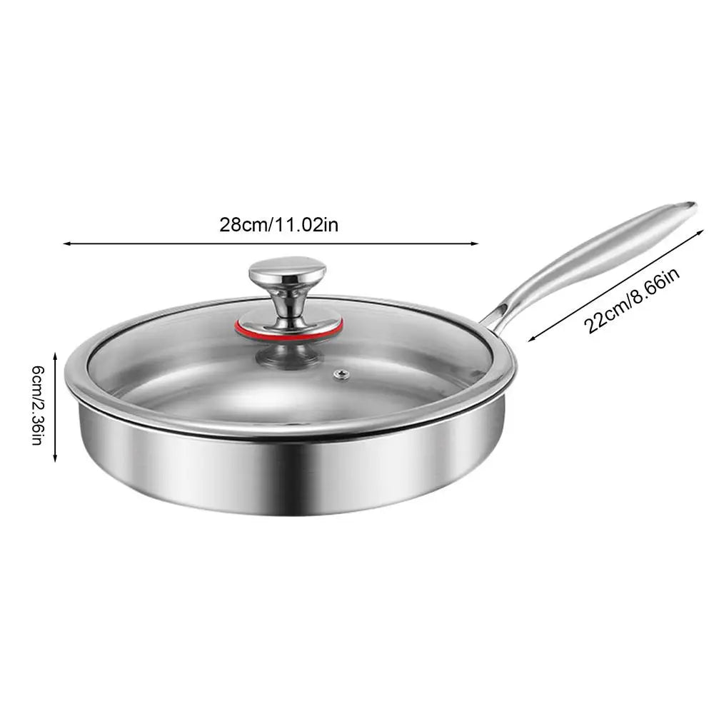 Nonstick Frying Pan with Lid Nonstick Frying Pan Skillet Titanium Alloy Cookware Pots with Lid Kitchen Supplies for Home Oasis Select 28cm