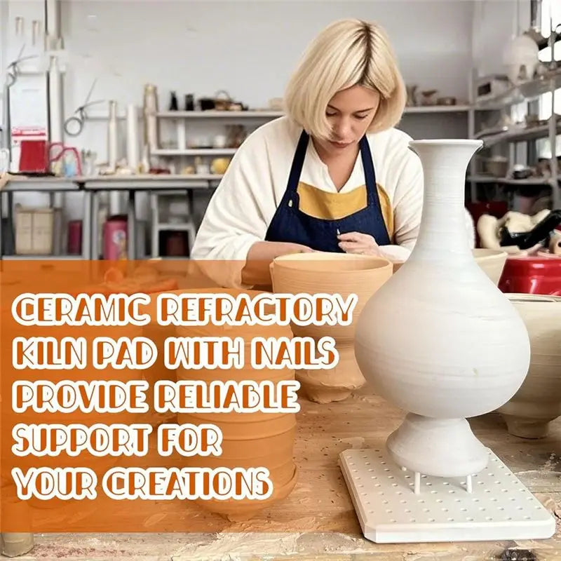 LIKE WISH 1 Pack Refractory Kiln Mat High Temperature 1350°C Firing Mat Reusable Kiln Furniture, Clay Ar Oasis Select