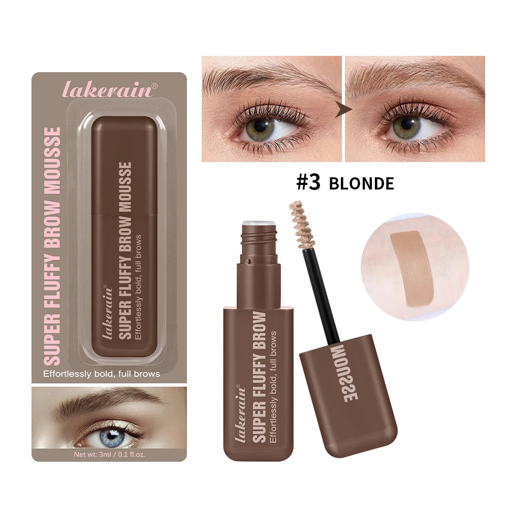 Waterproof Eyebrow Mousse Superfluff Volumizing Brow Thick Fluffy Brows Soft Long-lasting Makeup Fluffy Thick Eyebrows Makeup Oasis Select 3 BLONDE
