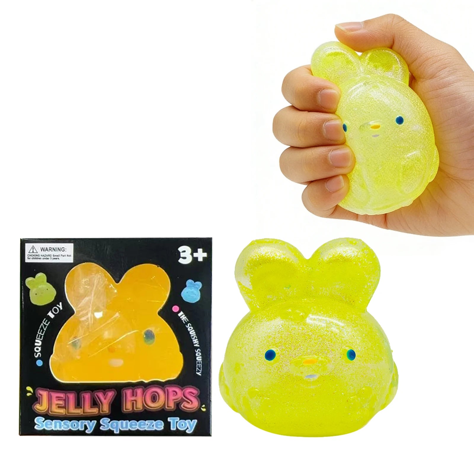 Rabbit Jelly Squishy Toy – TPR Fidget Squeeze Toy for All Ages